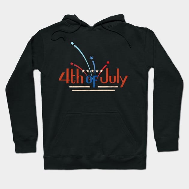 Fourth of July with Fireworks Hoodie by Cheris creative corner